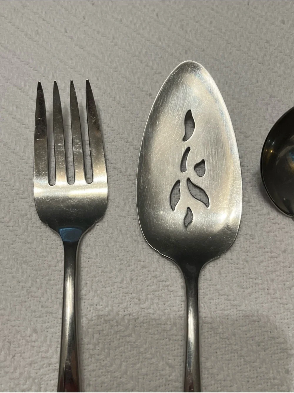 Oneida Community My Rose Silver Floral-Handle Serving Flatware Set